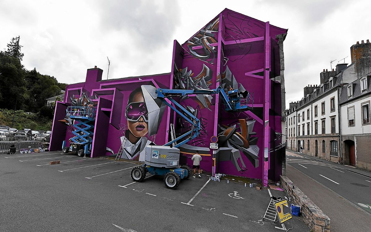 Collectif Mad 3D — fresque en anamorphose rue de Brest